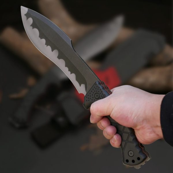 图 9 GT006 DK-01 Dog Leg Curved Knife G10 Handle K Scabbard