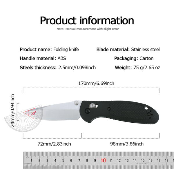 FB006 Butterfly -BM556 Folding Blade Knife Plastic Handle