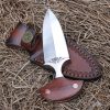 图4 英版 SC003 Brown Hand Thorn Push Dagger Wooden Handle Leather Sheath