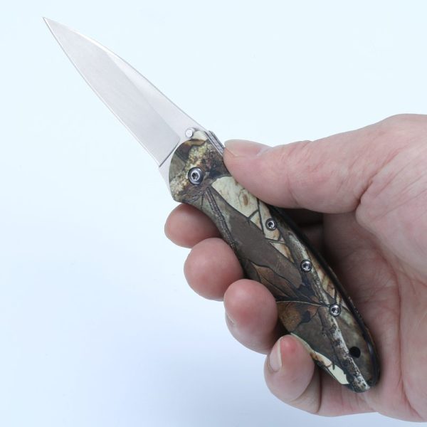 图7 FB007 Karshaw 1660 camouflage Folding Blade Knife Plastic Handle