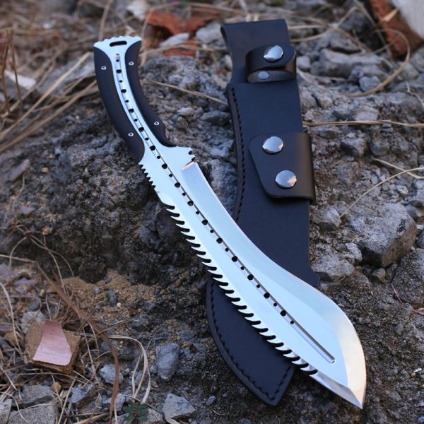 图7 GT004 Tuode Curved Knife G10 Handle Leather Sheath