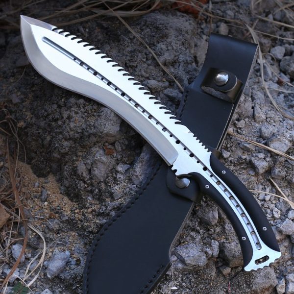 图8 GT004 Tuode Curved Knife G10 Handle Leather Sheath