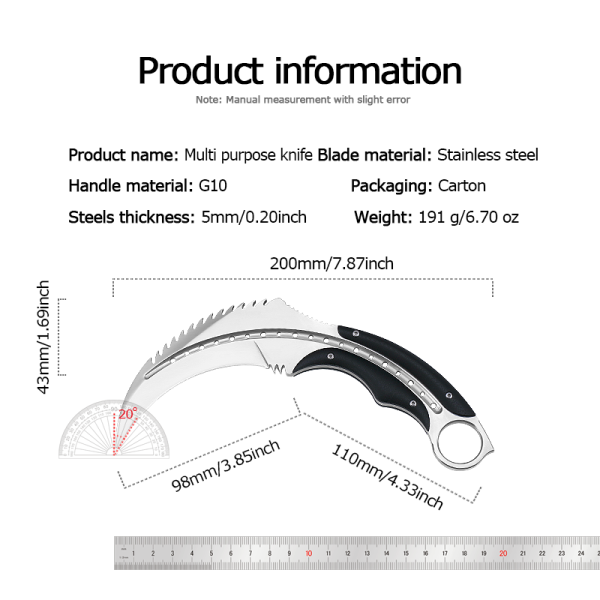 微信图片_20240723104943 KB001 Tuode Claw Claw Knife G10 Handle K Scabbard