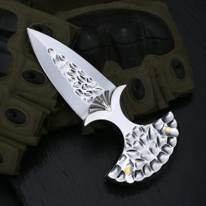 SC001 All steel hand prick Push Dagger All steel handle K Scabbard