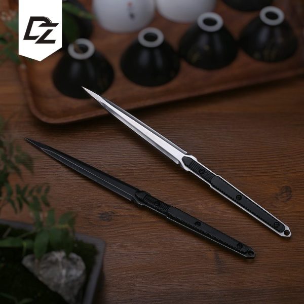 DE002 tea pick Double-edged Knife G10 Handle K Scabbard