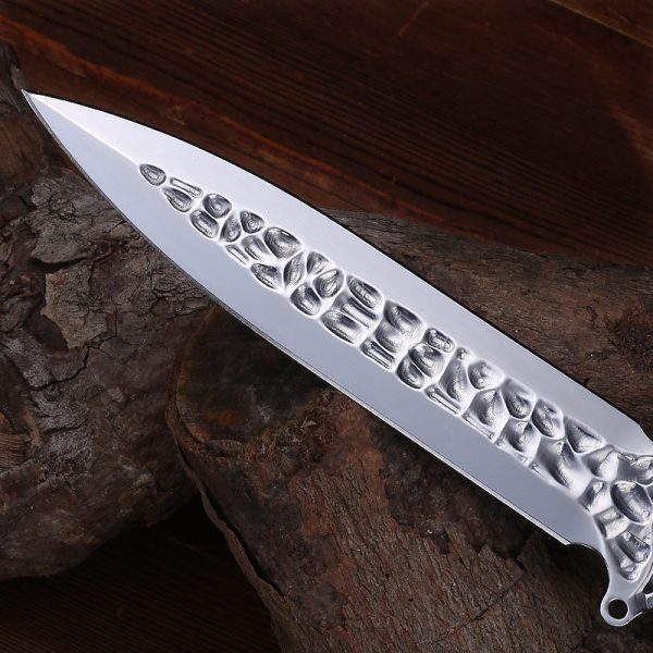 详4 DE001 All steel small double Double-edged Knife All steel handle K Scabbard