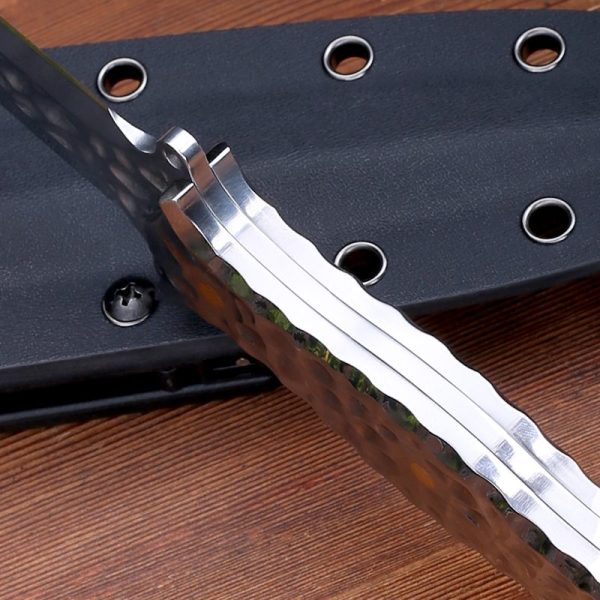 详6 DE001 All steel small double Double-edged Knife All steel handle K Scabbard